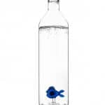 Glass Water Bottle Fun Kitchen 1.2 Ltr - Fish