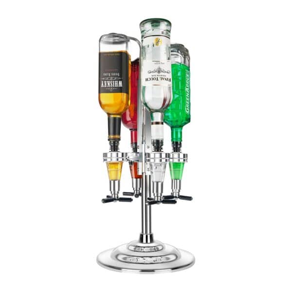 Final Touch 4 Flaschen Rotary Drinks Optics Bar Caddy