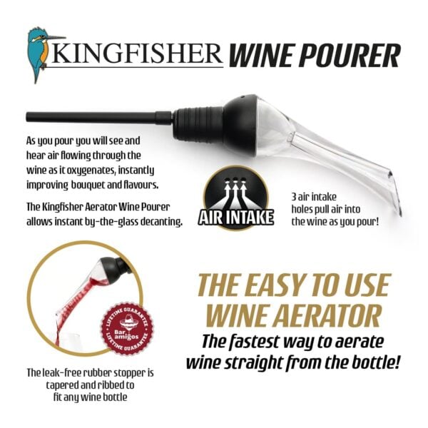 Kingfisher Wine Aerator Bottle Pourer
