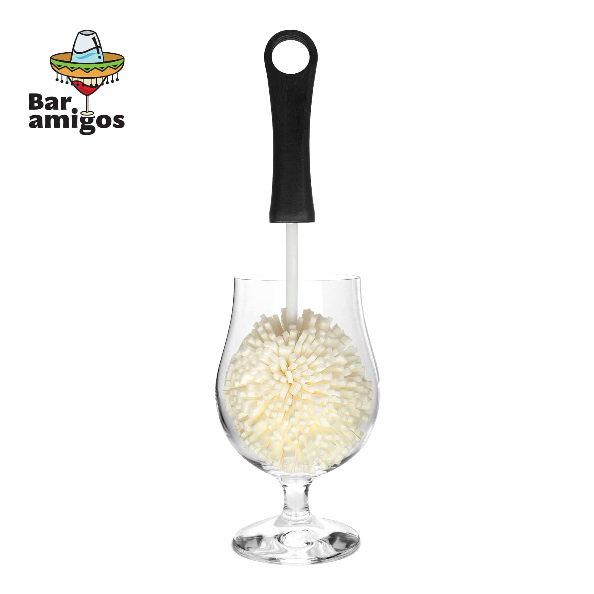 Bar Amigos Set of 3 Decanter Glassware Cleaning Brushes Set