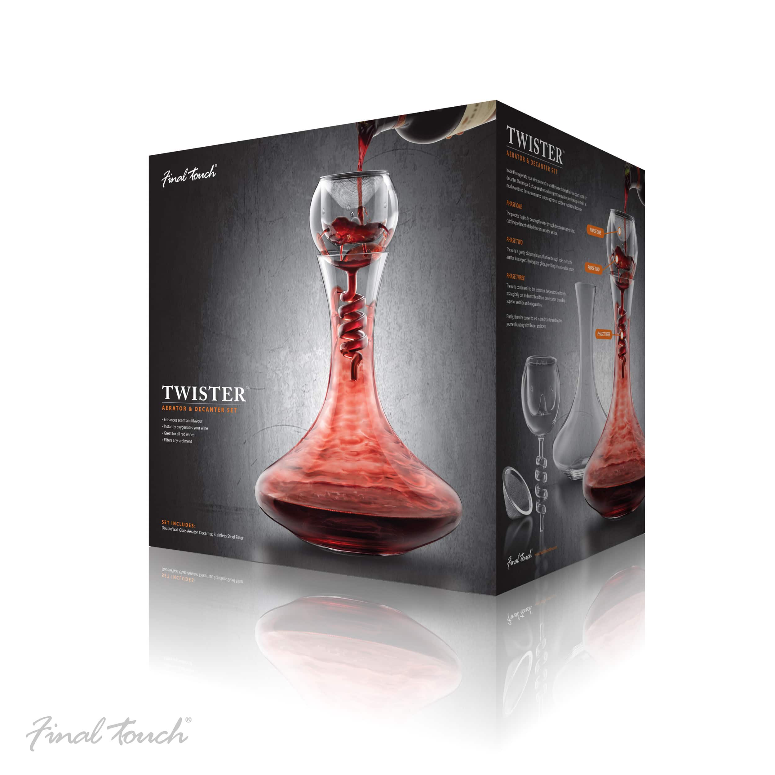 Final Touch Twister Wine Aerator Decanter -4088