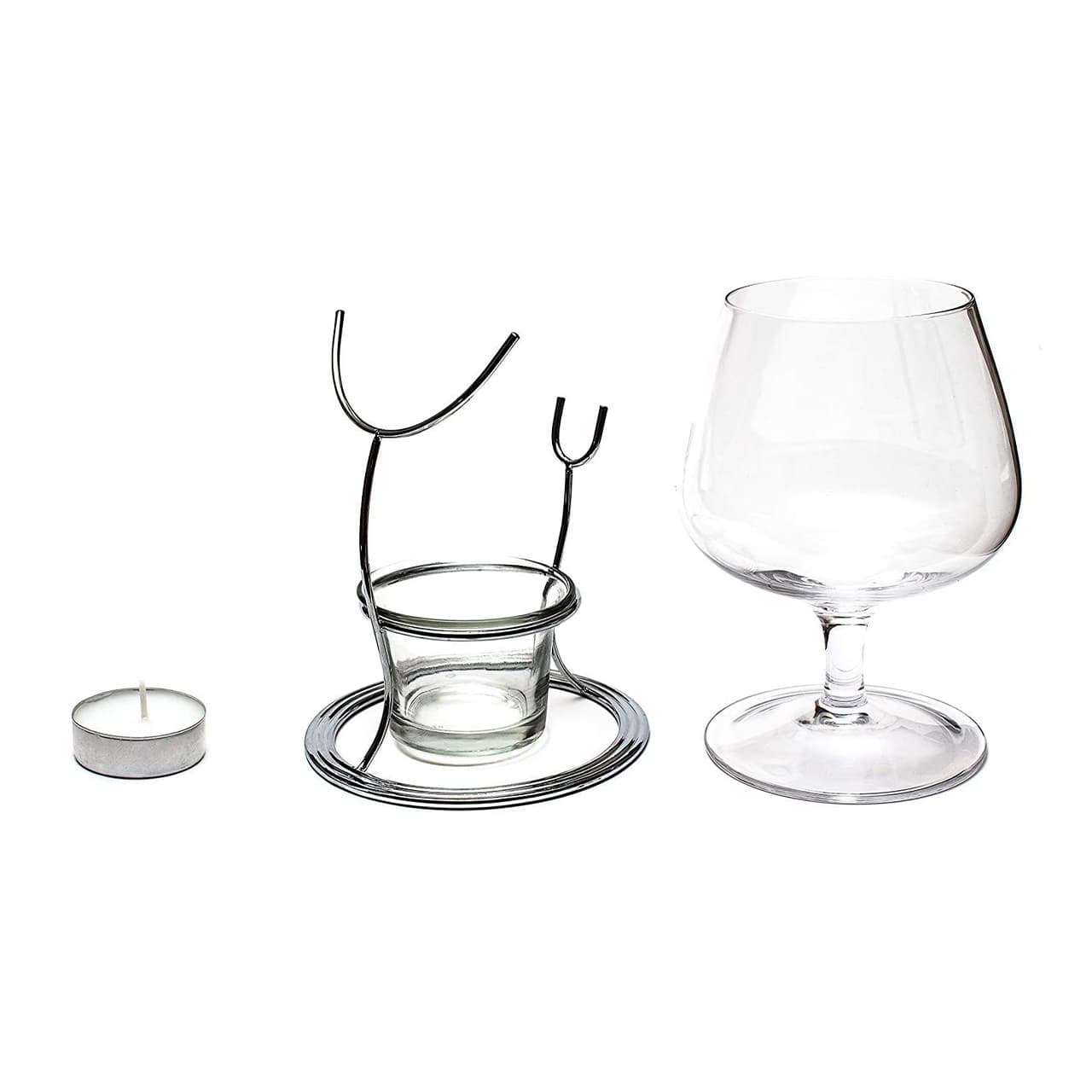 Brandy Snifter Warmer Glass and Stand