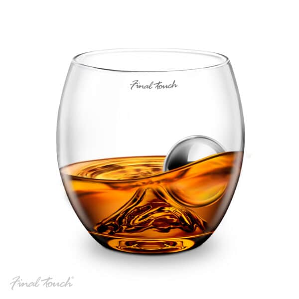 Final Touch On The Rock Whisky Glass Stainless Steel Ball & Tongs