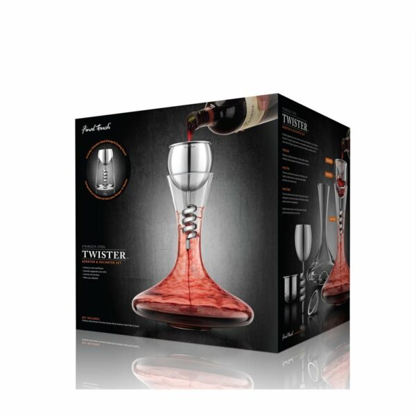 Final Touch Twister - Stainless Steel Aerator & Decanter Set