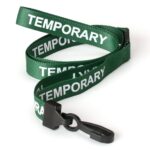 Pre-printed TEMPORARY Lanyard