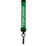 Pre-printed TEMPORARY Lanyard