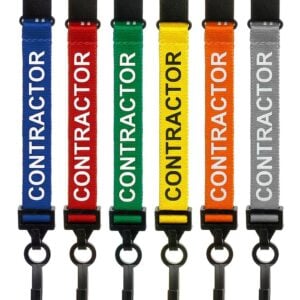 Contractor Lanyards With Plastic Clip Breakaway Safety Clip-0