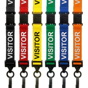 Visitor Lanyards With Plastic Clip Breakaway Safety Clip-0