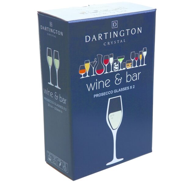 Dartington Crystal Bar Essentials Prosecco Glasses Pack of 2-4399