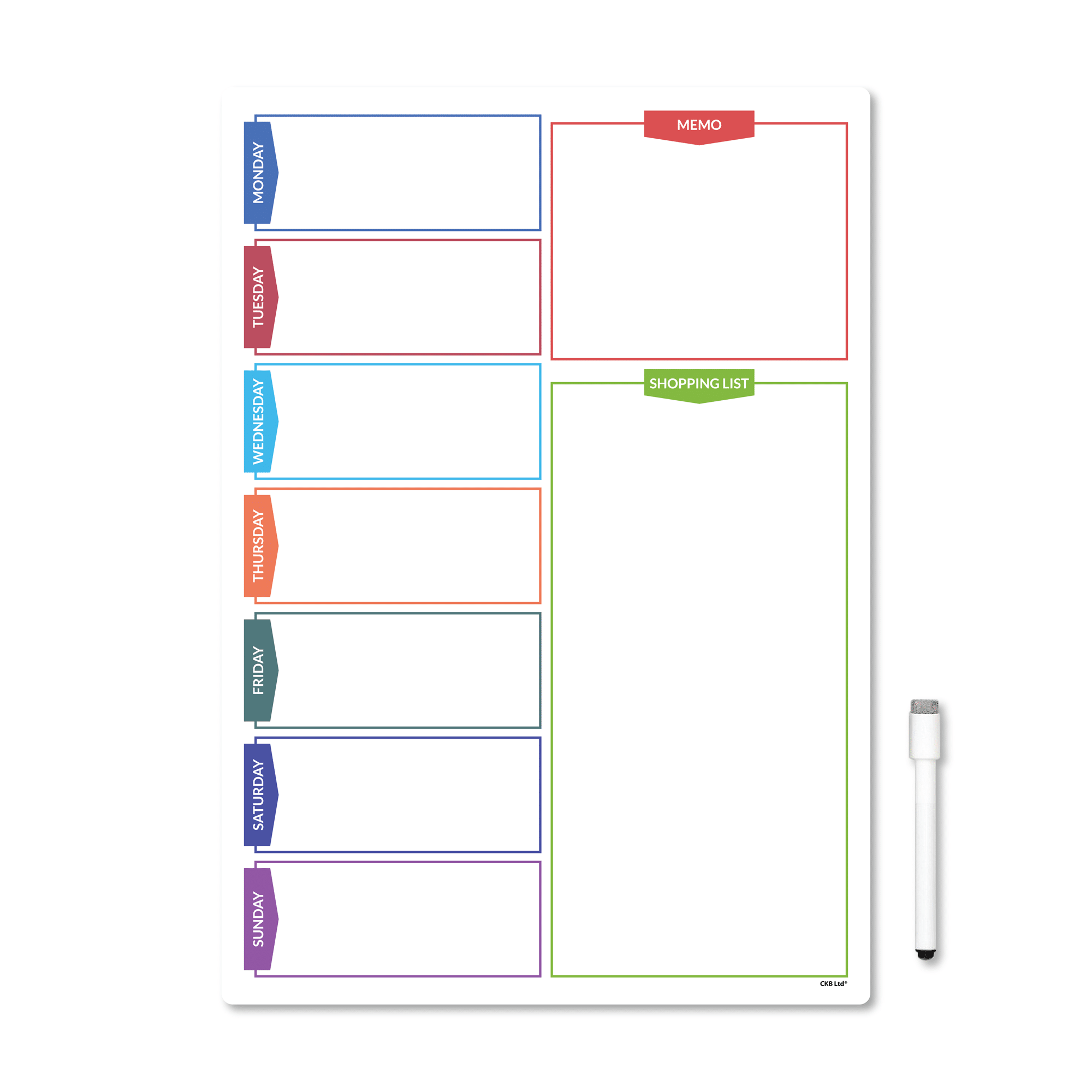 Notebook Design for Refrigerator 5-Pack Dry Erase Magnetic Notes Perfect for To Do List or Daily Planner. 