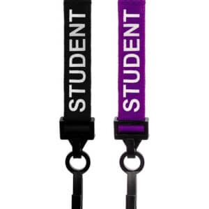 student lanyards purple and black