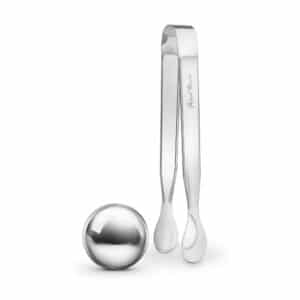 Ice ball and tong standing up