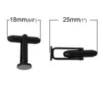 Black Tone 8mm Cufflink Blanks size