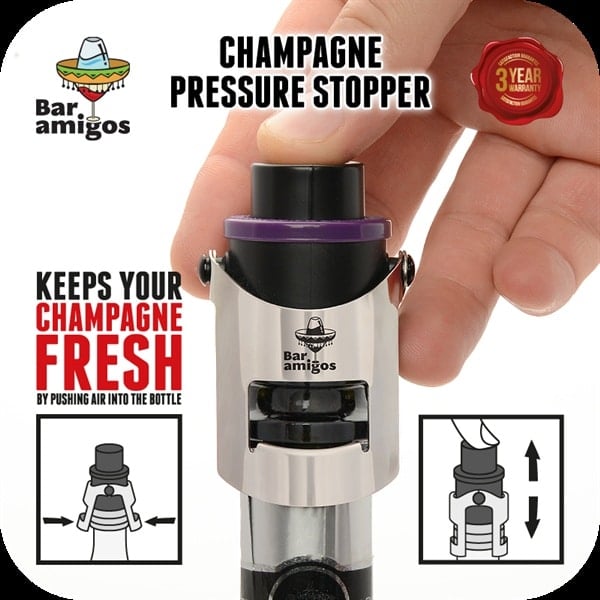 Bar Amigos Champagne Pressure Stopper