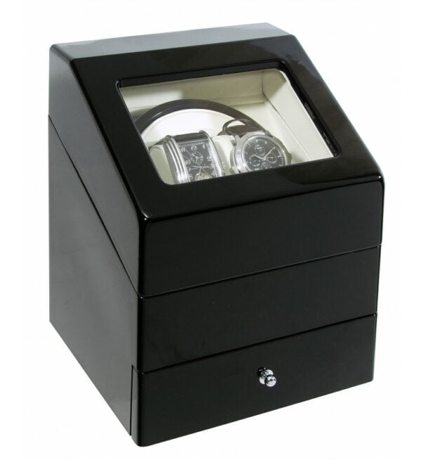 CKB Ltd Deluxe Automatic Double Watch Winder with Draw
