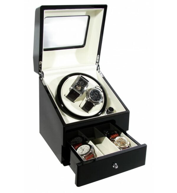 CKB Ltd Deluxe Automatic Double Watch Winder with Draw