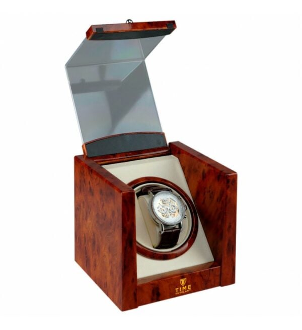 Opened front of Time Tutelary Automatic Watch Winder KA079