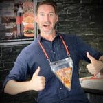 Pizza holder man