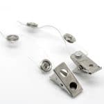 50 x Crocodile Clips Metal / Plastic for ID Badge Holder Strap 85 x 13mm