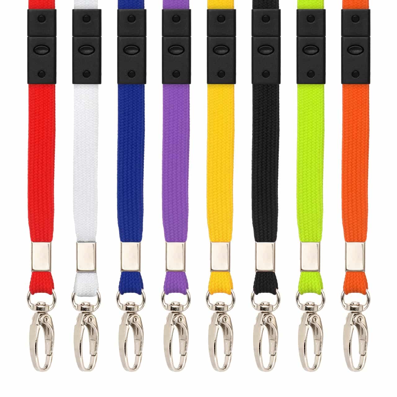 Breakaway Lanyard Neck Strap with Metal Lobster Clip & Safety Catch