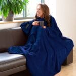 Snug-Rug DELUXE Blanket with Sleeves Navy Blue