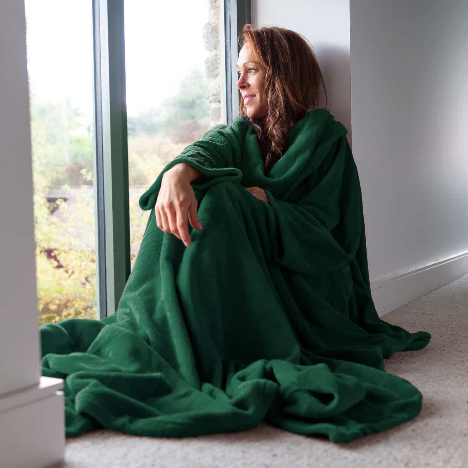 Snug-Rug DELUXE Blanket with Sleeves Racing Green