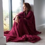 Snug-Rug DELUXE Blanket with Sleeves Mulberry Red