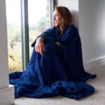 Snug-Rug DELUXE Blanket with Sleeves Navy Blue
