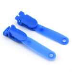 Blue Plastic ID Holder Badge Clips