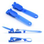 Blue Plastic ID Holder Badge Clips