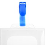 Blue Plastic ID Holder Badge Clips