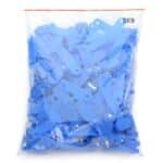 Blue Plastic ID Holder Badge Clips