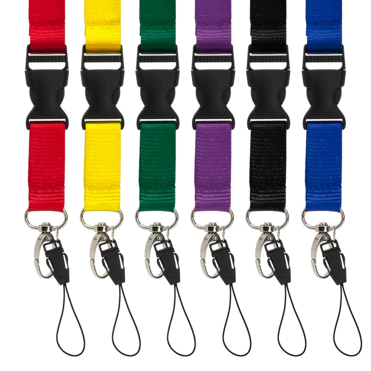 1 Pack ID Badge Holder with Black Lanyards Neck Strap Detachable