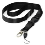 Strong Dual Detachable Clip Lanyard ID Neck Strap Black