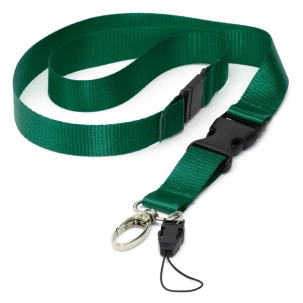 Strong Dual Detachable Clip Lanyard ID Neck Strap Green