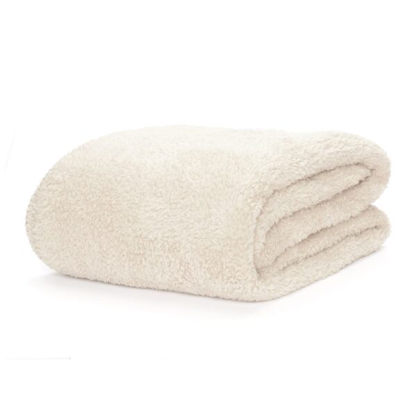 Snug-Rug Sherpa Throw Blanket (Cream)