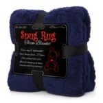 Snug-Rug Sherpa Throw Blanket (Navy Blue)