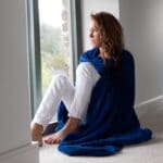 Snug-Rug Sherpa Throw Blanket (Navy Blue)