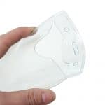 Event Clear Vertical ID Badge Card Plastic Pocket Holder 12.5 x 8cm