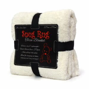 Snug-Rug Sherpa Throw Blanket Cream