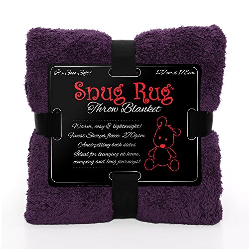 Snug-Rug Sherpa Throw Blanket Purple