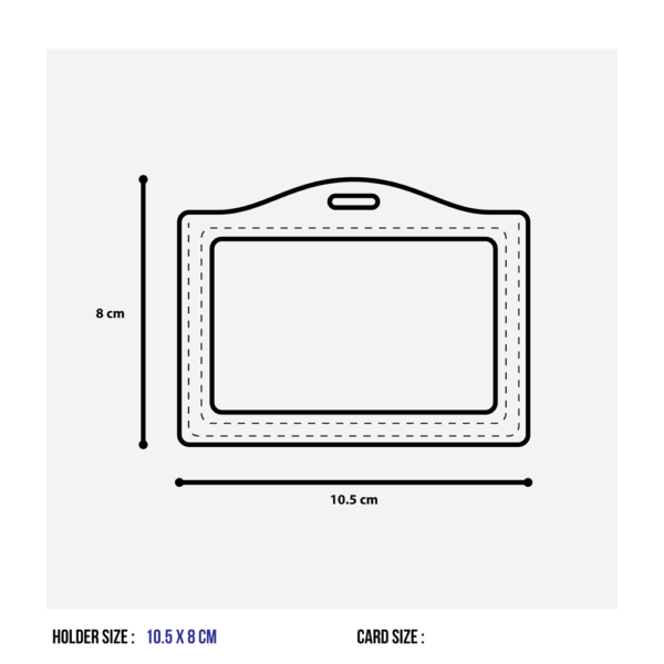 Leather Horizontal ID Badge Card size