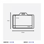Pack of 50 VALUE Clear Horizontal ID Badge Card Plastic Holder pouches 9.5x6cm-5249