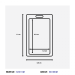 Vertical Plastic ID Rigid Pass Holder Colour Frame