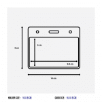 ID Holder Horizontal Pouches size