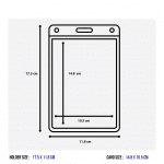 Vertical A6 ID Badge Card Holder Plastic PVC Wallet Size guide