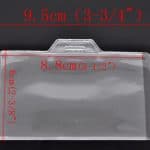 Horizontal ID Badge Card Plastic Holder Pouches