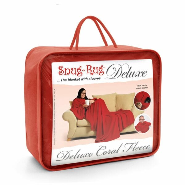 Red Snug-Rug DELUXE Blanket With Sleeves