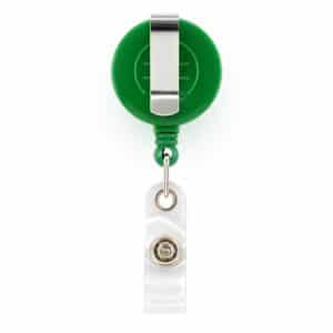 Retractable ID Badge Reels with Belt Clip - Green