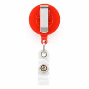 Retractable ID Badge Reels with Belt Clip - Red